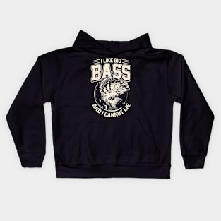 I Like Big Bass And I Cannot Lie 2 Funny Fishing Kids Hoodie